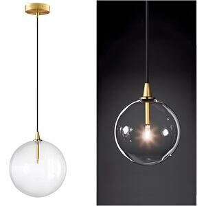 Gold Glass Globe Pendant Light (20CM)